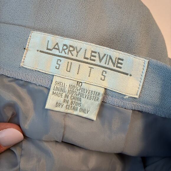 Vintage Larry Levine Suit Pants Women’s 10 Powder Blue Old Money Classy Career - Picture 3 of 13